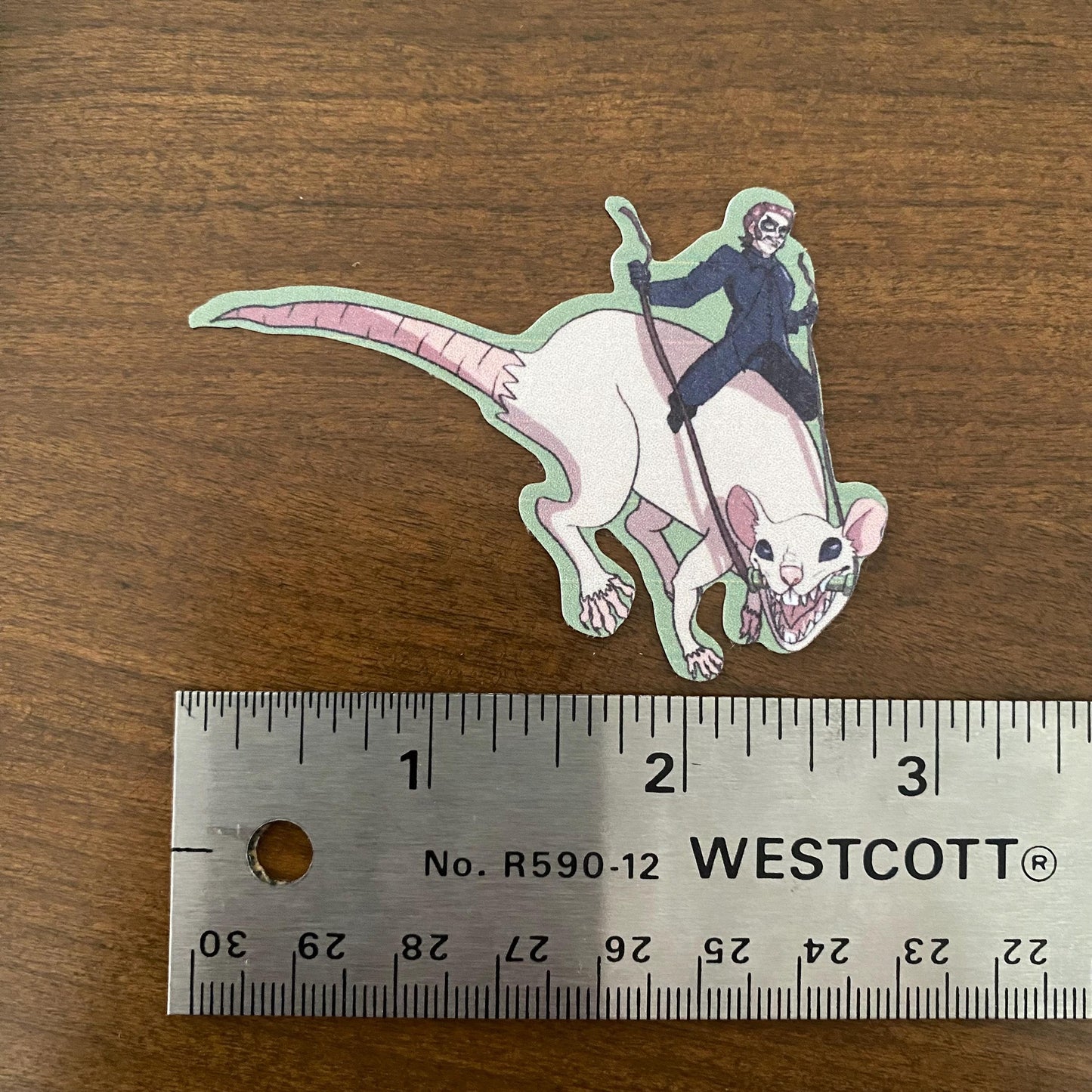 Papa riding rat sticker