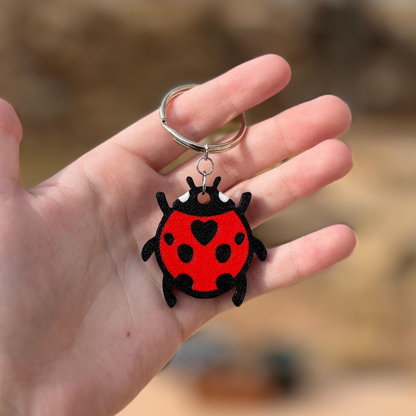 3D Printed Ladybug Keychain