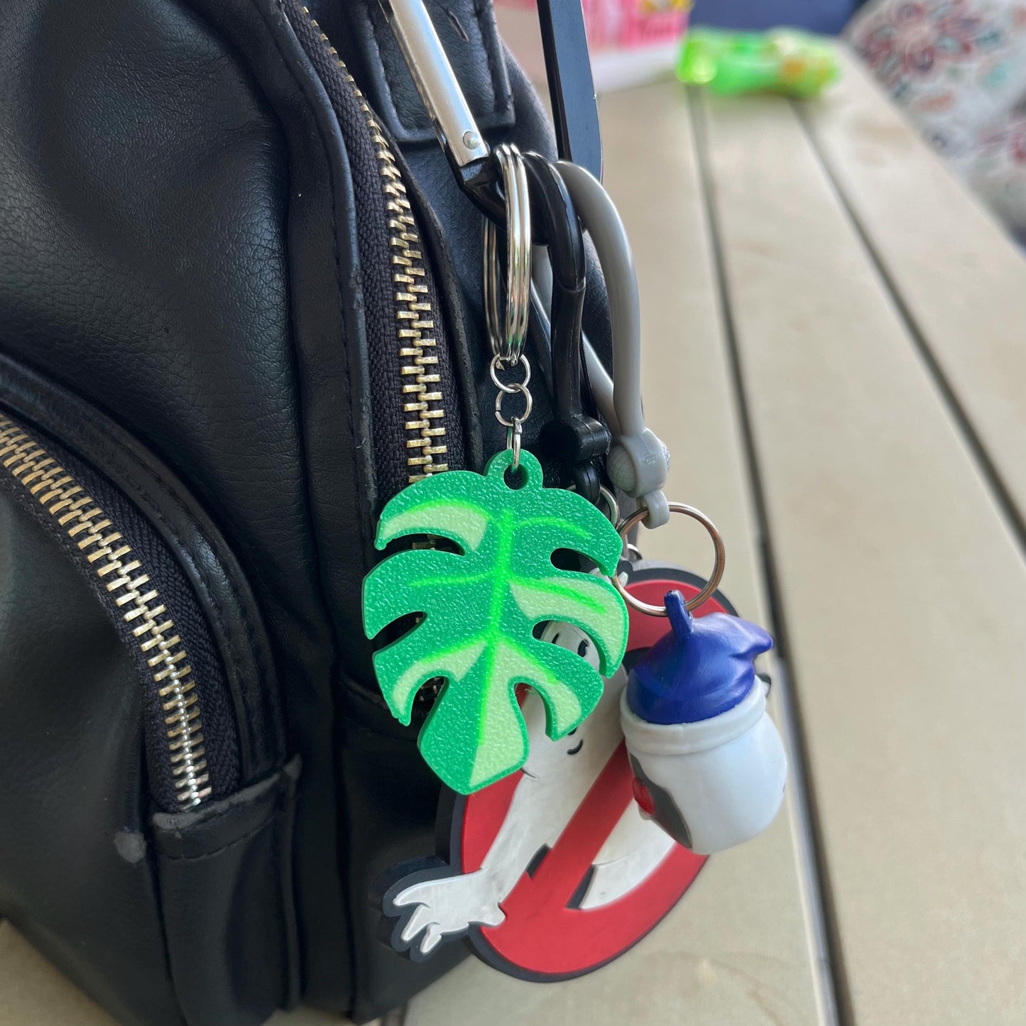 3D Printed Monstera Leaf Keychain