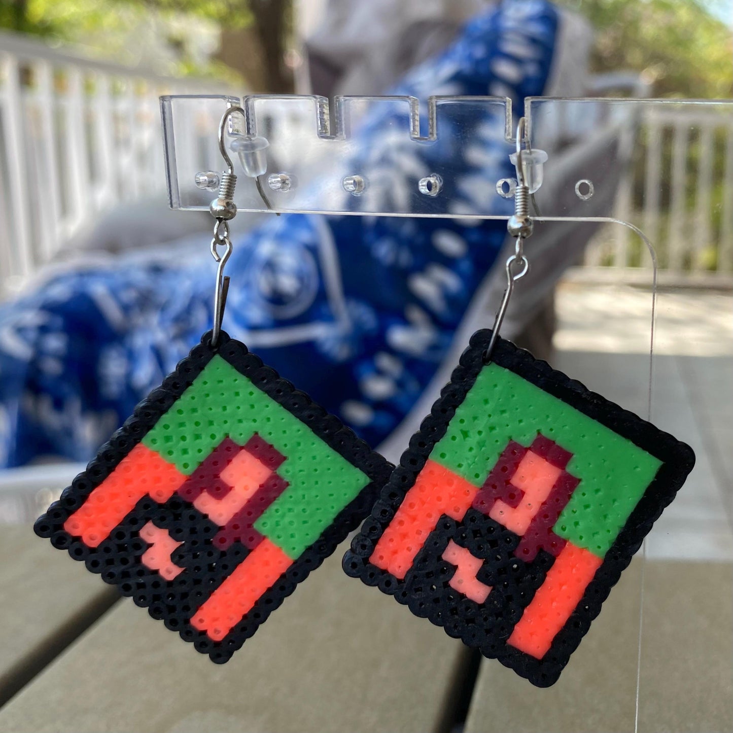 Famous painting perler earrings