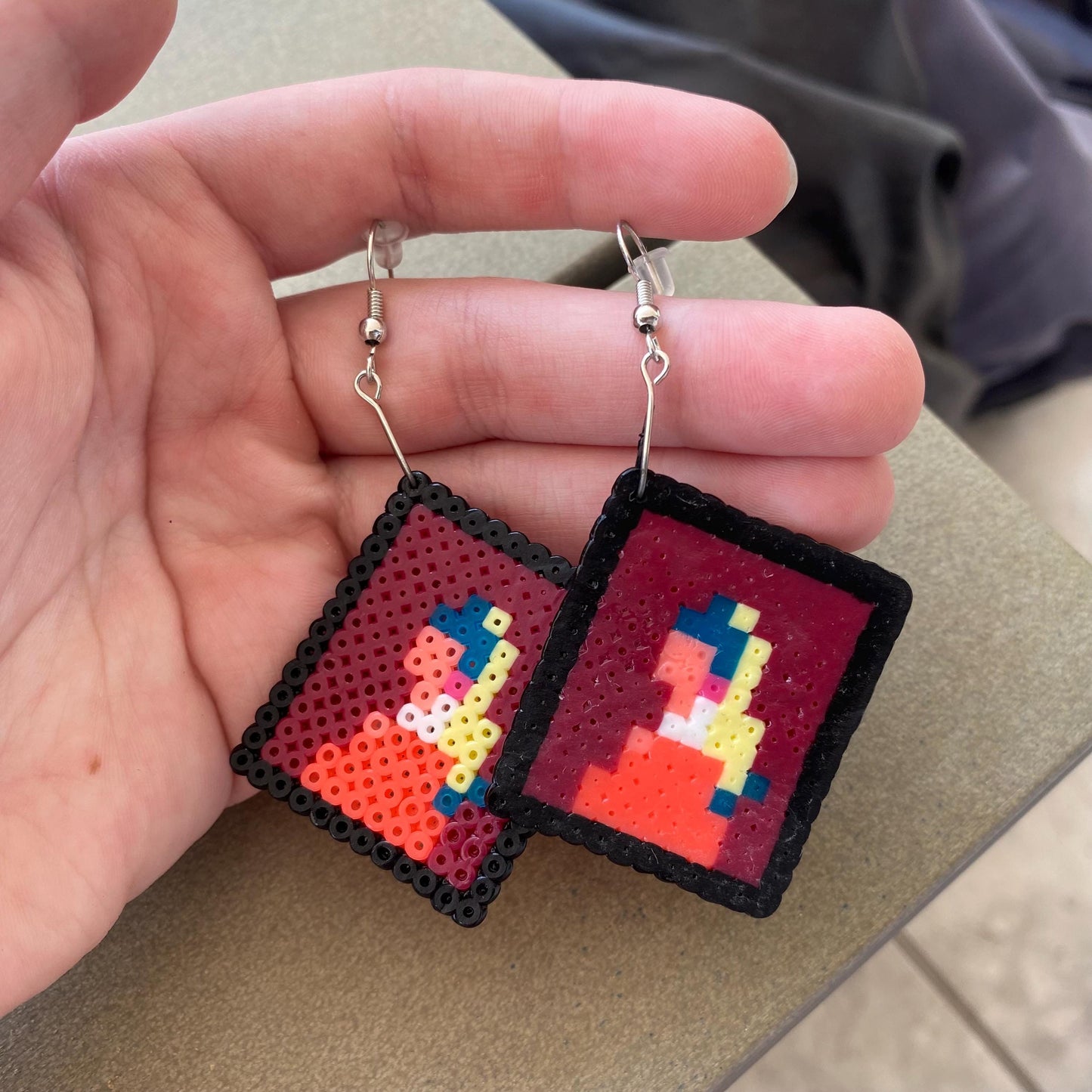 Famous painting perler earrings