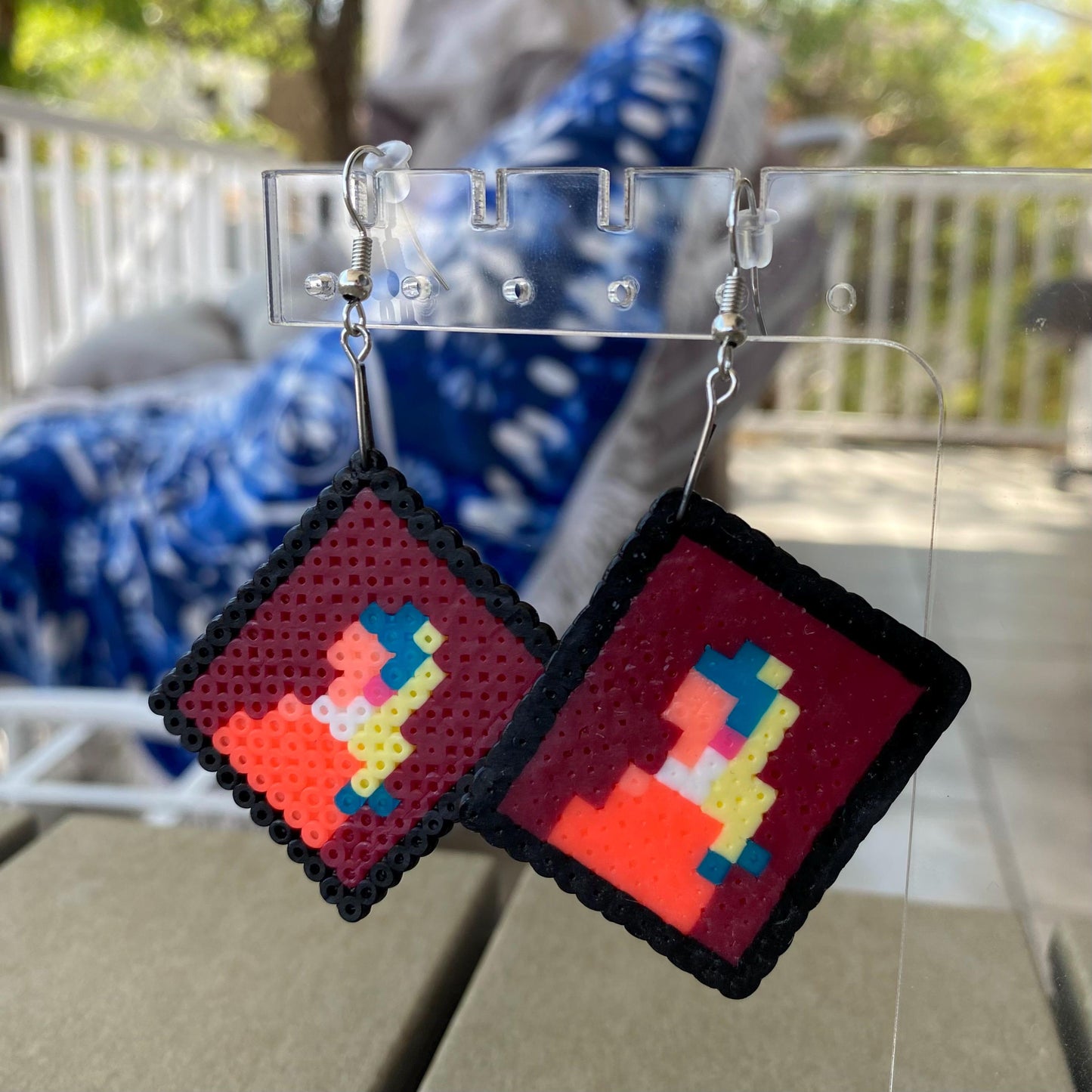 Famous painting perler earrings