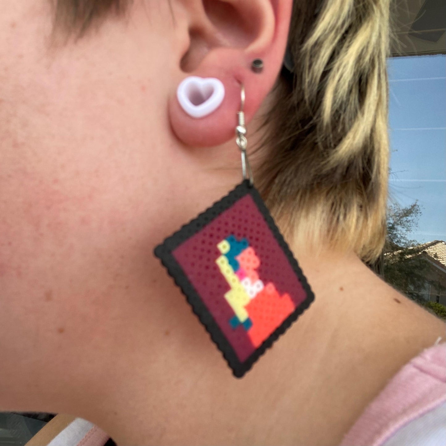 Famous painting perler earrings