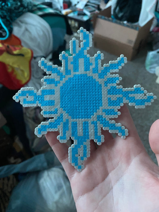 Perler Bead Sun Shaped Coaster