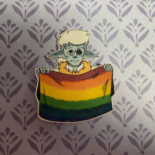 Nevon Theren Cursed Four gay pride sticker
