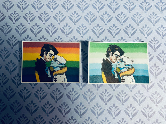 Nevon x Johann Cursed Four gay pride sticker