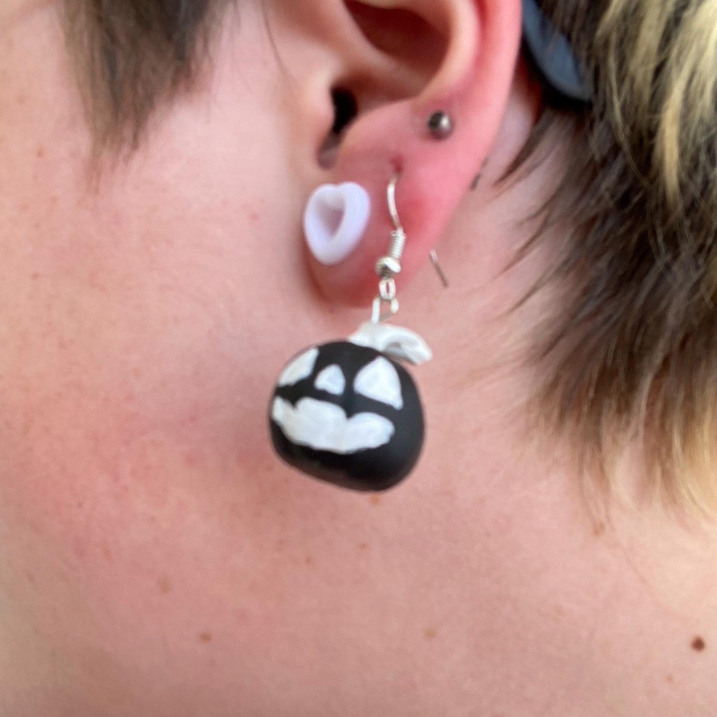 Jack-O-Lantern dangle earrings