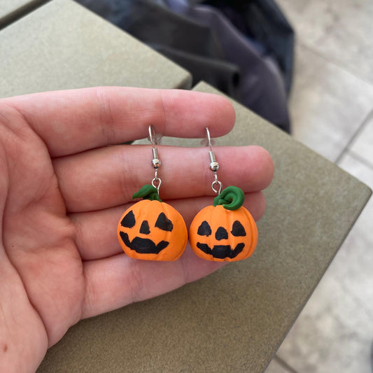 Jack-O-Lantern dangle earrings