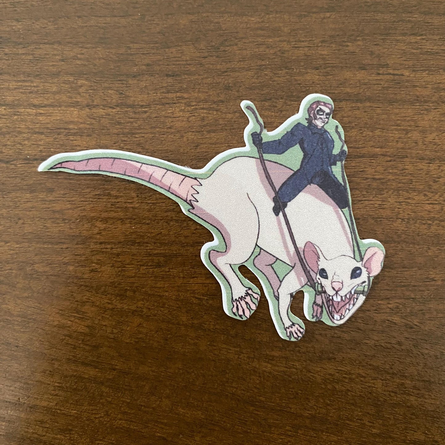 Papa riding rat sticker