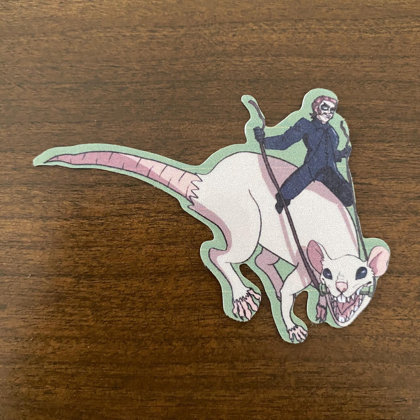 Papa riding rat sticker