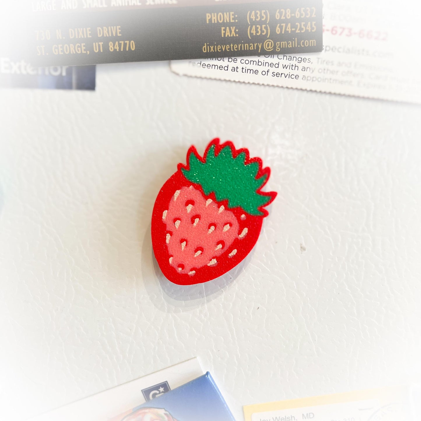 3D Printed Strawberry Magnet
