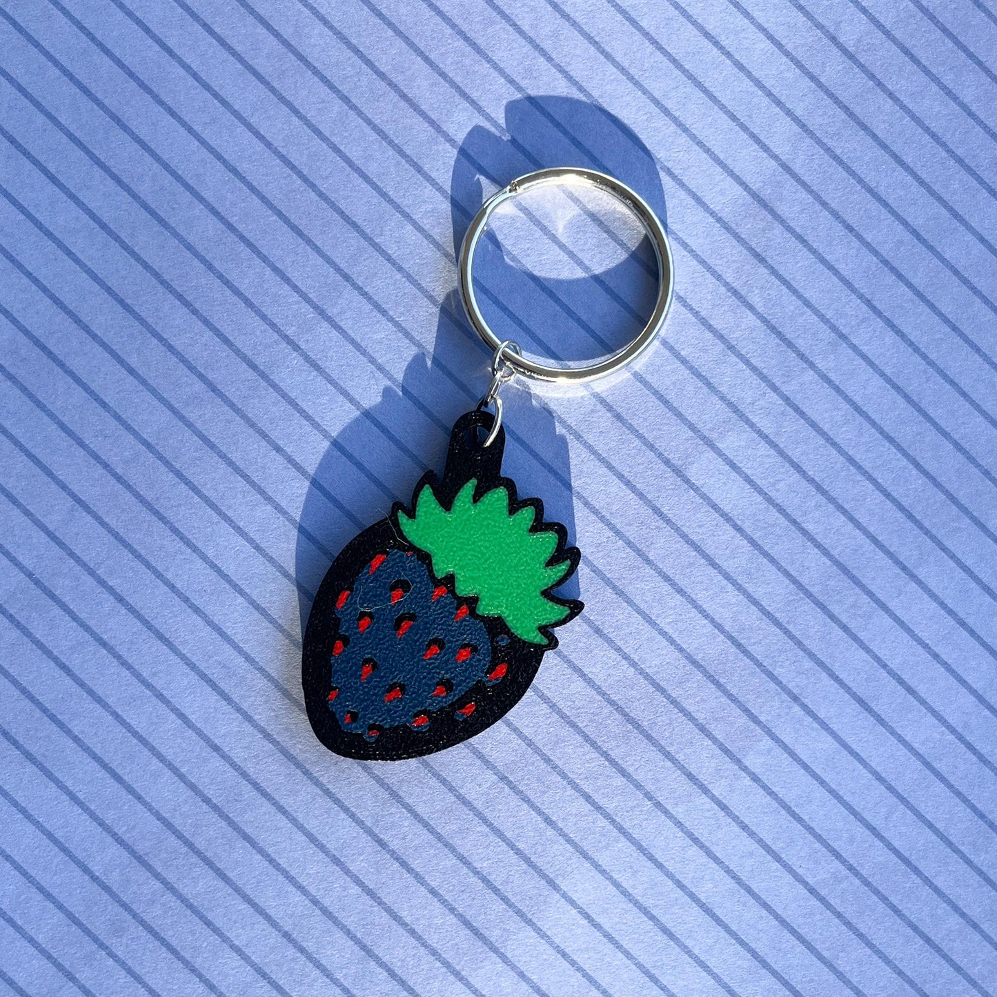3D Printed Strawberry Keychain