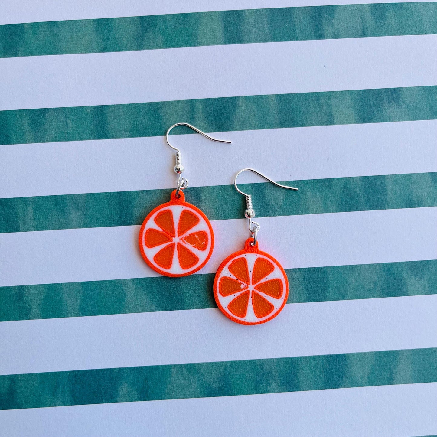 3D Printed Citrus Fruit Dangle Earrings