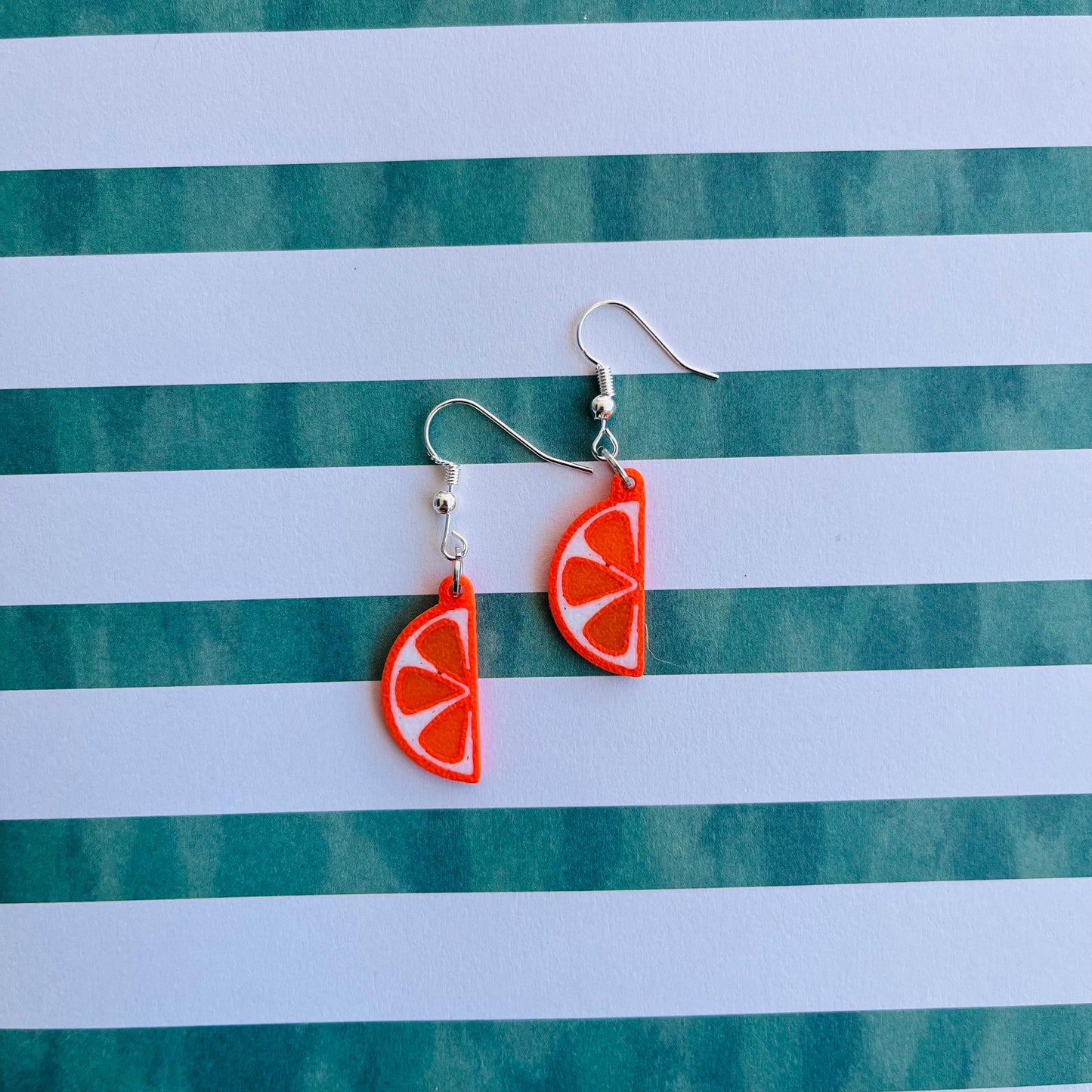 3D Printed Citrus Fruit Dangle Earrings