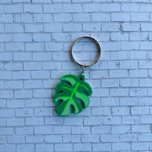 3D Printed Monstera Leaf Keychain