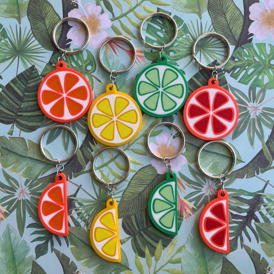 3D Printed Citrus Fruit Keychains
