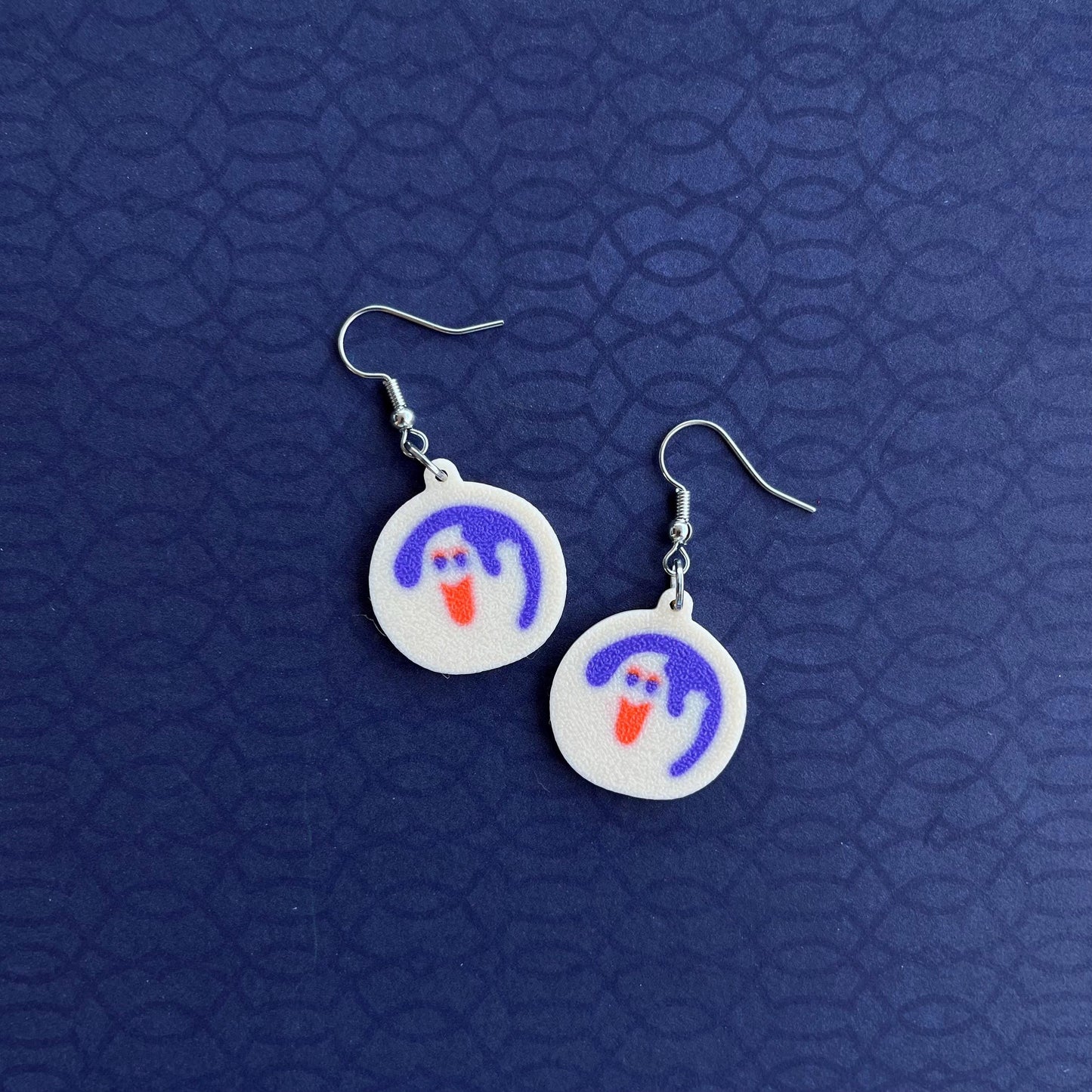 3D Printed Spooky Cookie Dangle Earrings