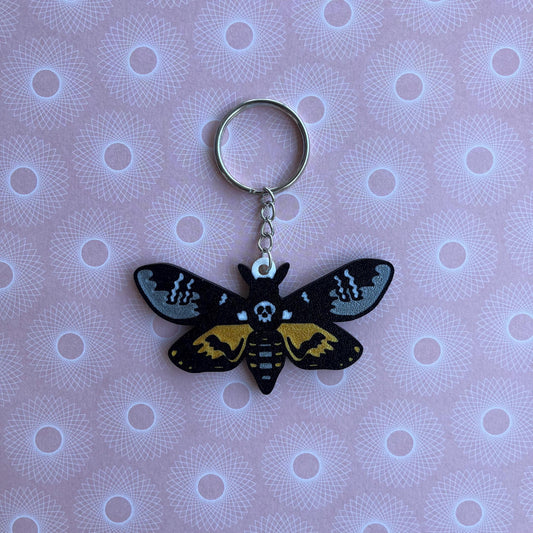 3D Printed Deaths Head Moth Keychain