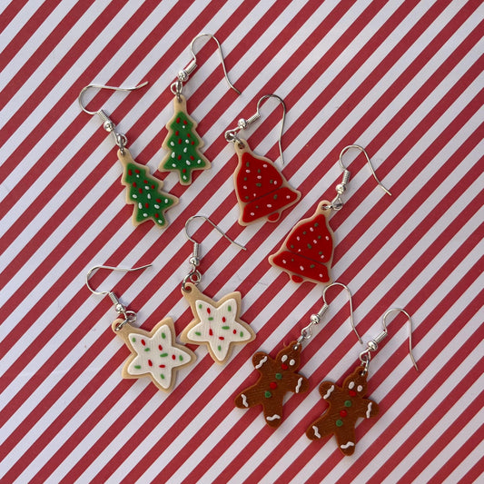 3D Printed Christmas Cookie Earrings