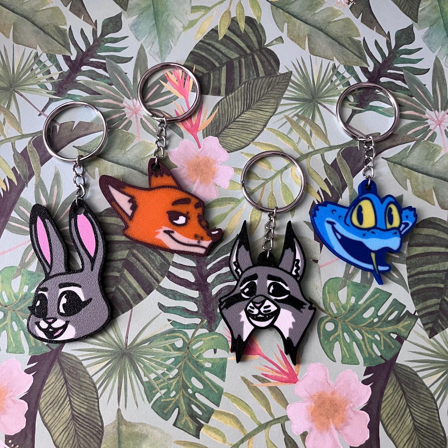 3D Printed Zoo Animals Keychains